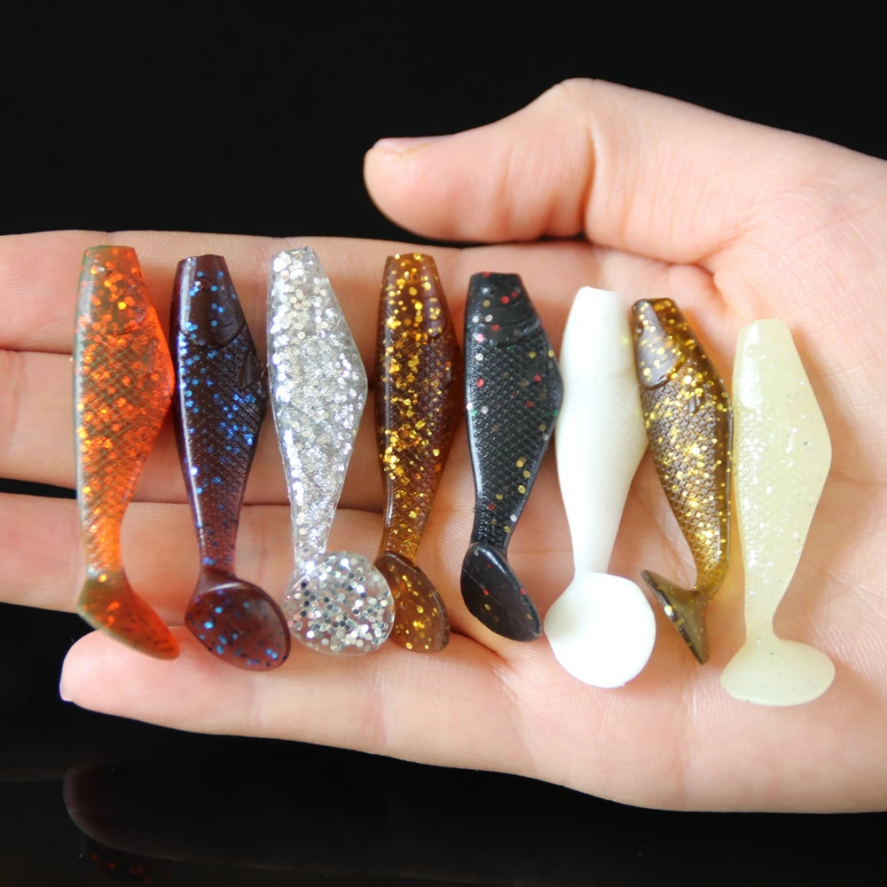 20 шт./лот Мягкие силиконовые рыболовные приманки 5 см 1 6 г червь мягкая