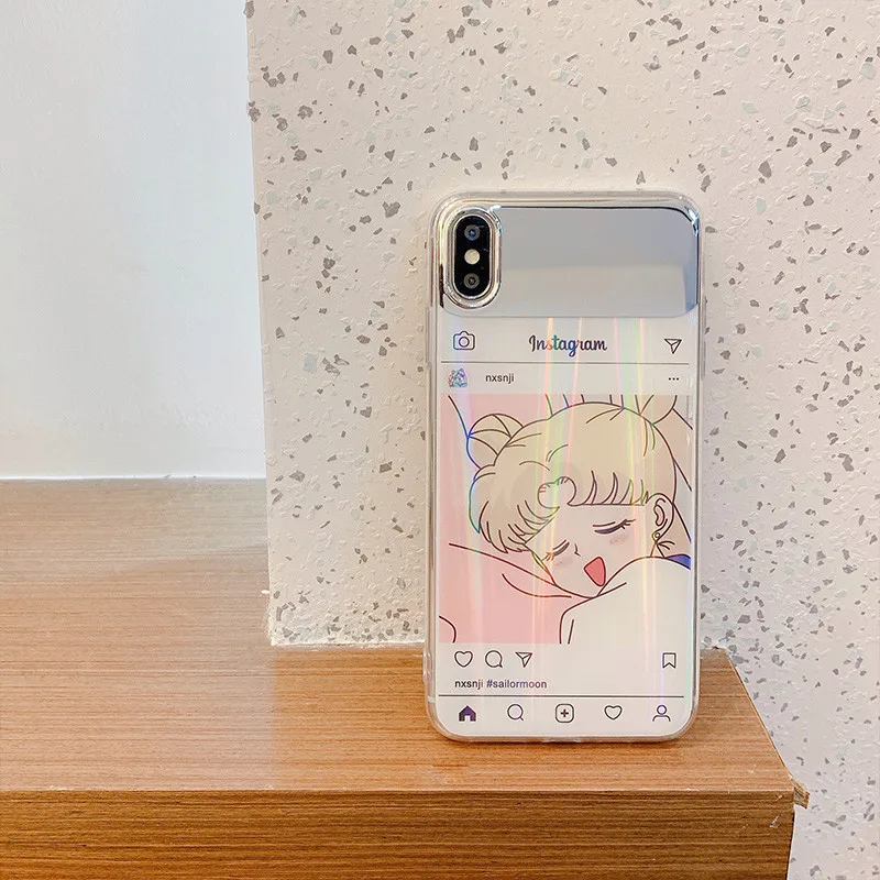 Ins хит японского аниме Сейлор Мун чехол для телефона iPhone 7 Puls 6 6S 8 X XS XR Xsmax Чехлы Blu-Ray