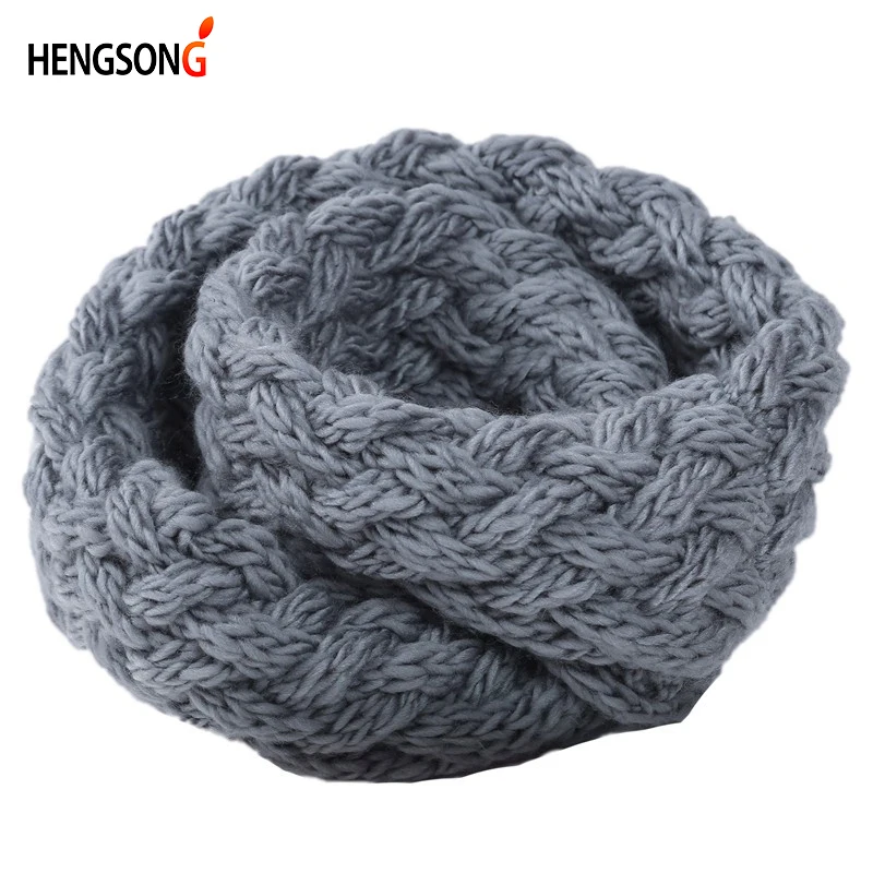 Зимний шарф-кольцо 2020 Женский вязаный шарф Infinity теплый с круглым вырезом Bufandas