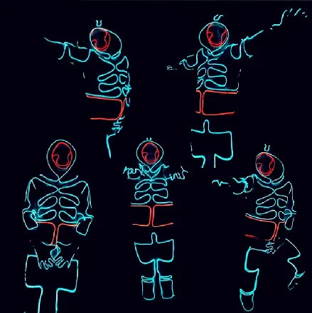 EL cold light fluorescence dance show light-emitting stage performance clothing Flash creative play | Тематическая одежда и