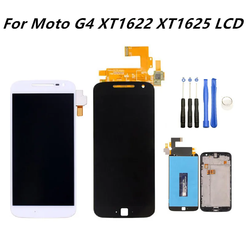 Экран ЖК дисплей для Motorola Moto G4 XT1622 XT625 Дисплей + сенсорный дигитайзер с рамкой