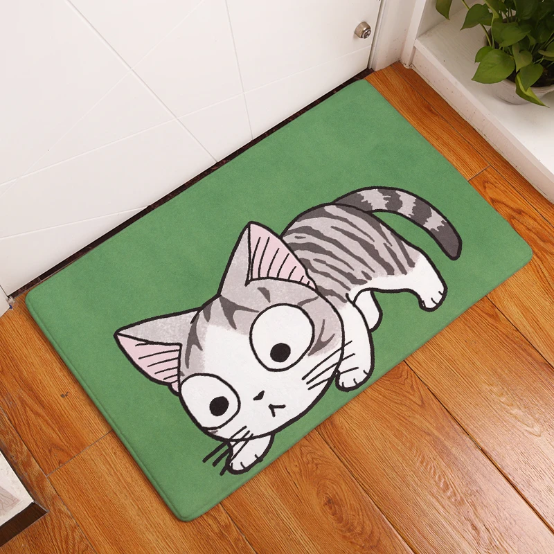 2017 новые ковры с принтом кота Нескользящие кухонные коврики для дома гостиной 40x60