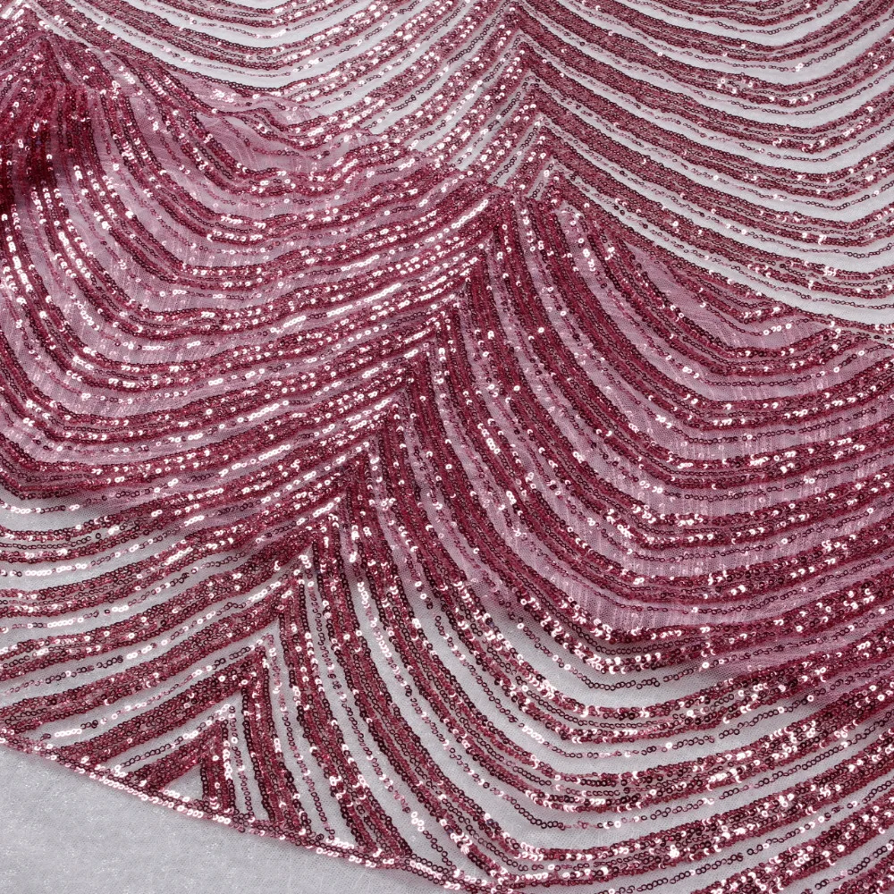 Новое модное розовое блестящее свадебное платье из квадратной сетчатой ткани с