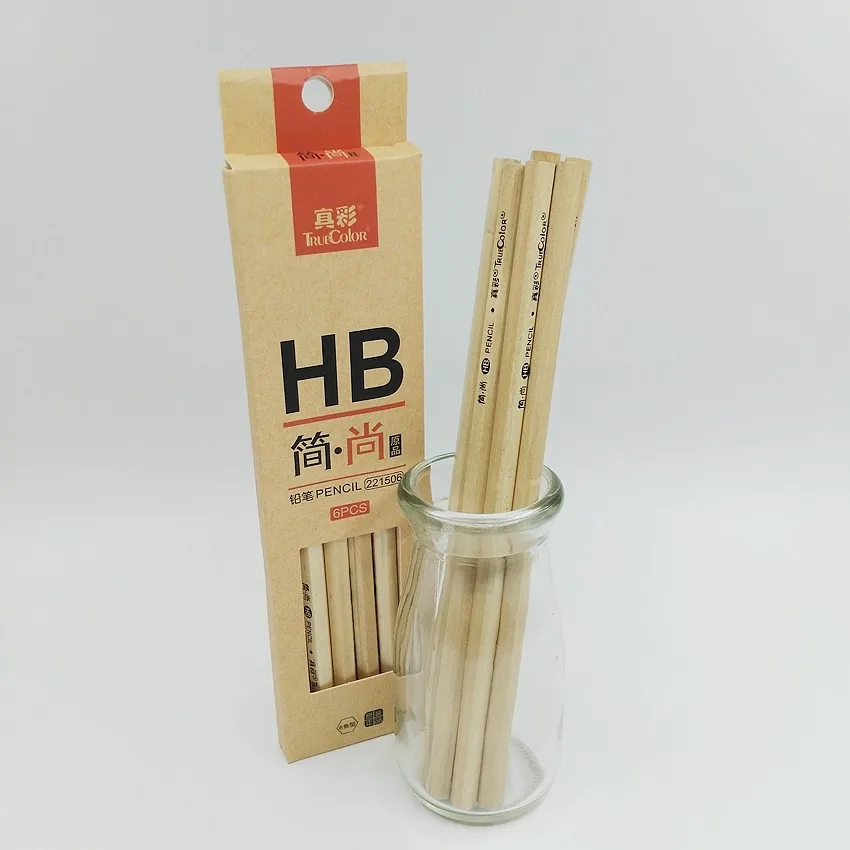 

[TrueColor] (36 Pieces/Lot) Black Lead Natural Wood HB Pencils for Drawing Students Stationery Office School Supplies 221506