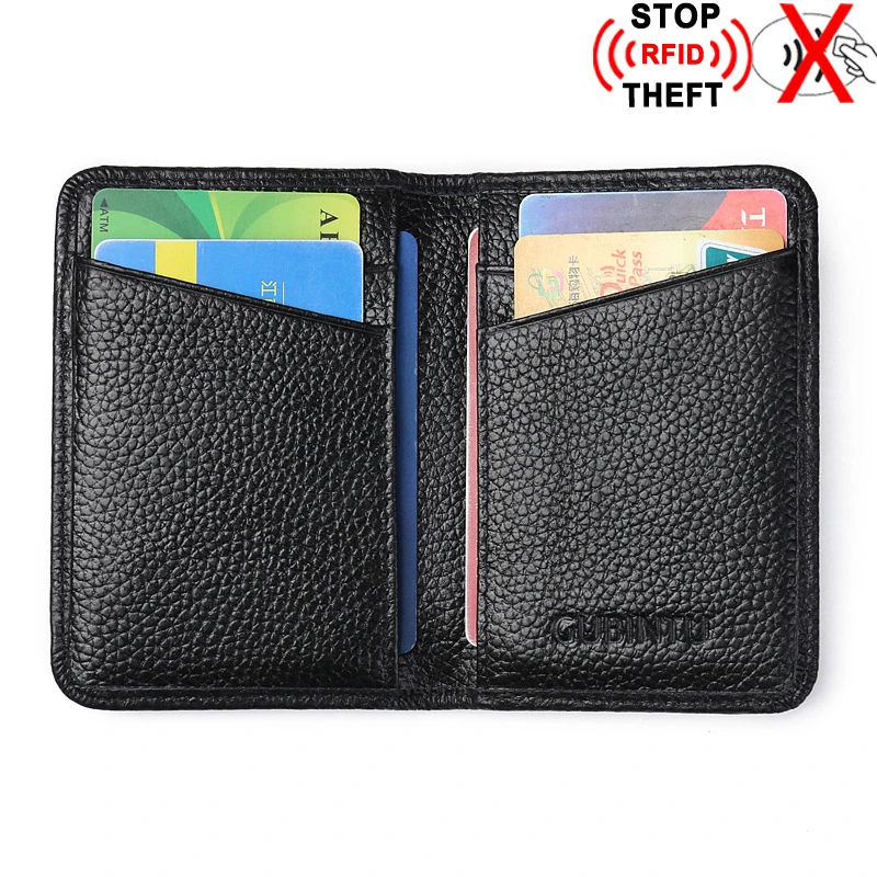 Новинка Внешняя торговля RFID держатели для ID карт из натуральной кожи