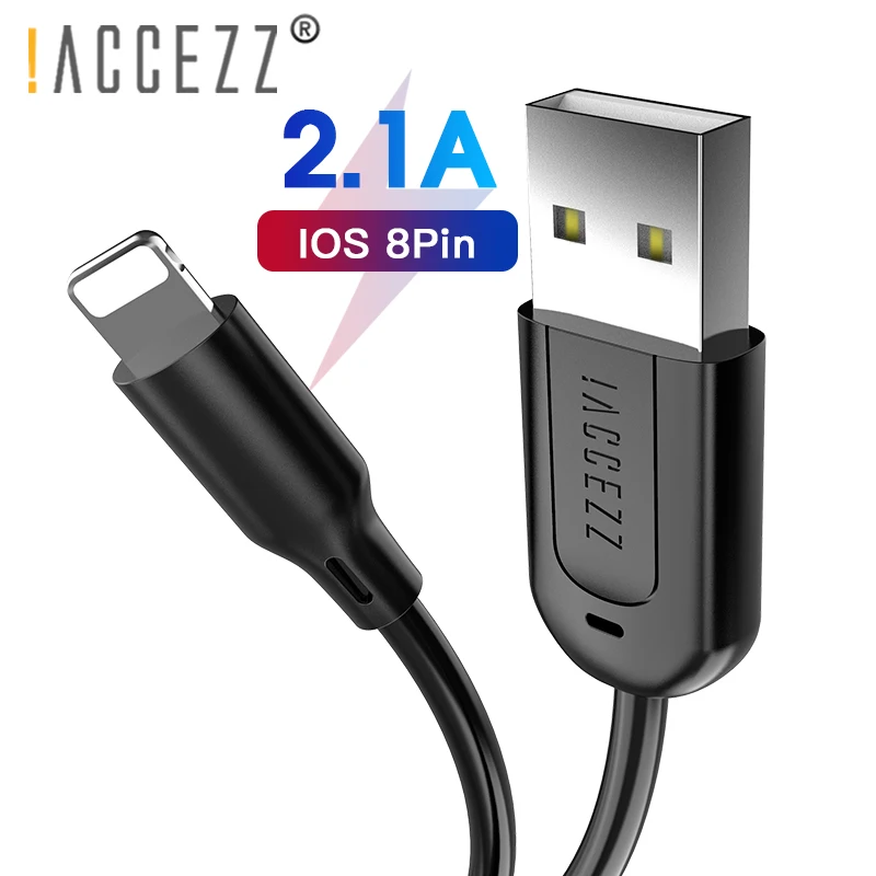 ! Кабель для передачи данных ACCEZZ iPhone X XS MAX XR 8 7 6 6S 5 5S Plus светящийся зарядный USB