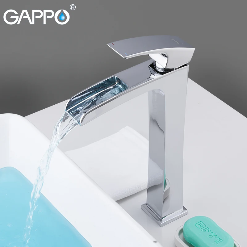 Смесители для раковины GAPPO встраиваемый в столешницу кран Водопад латунный