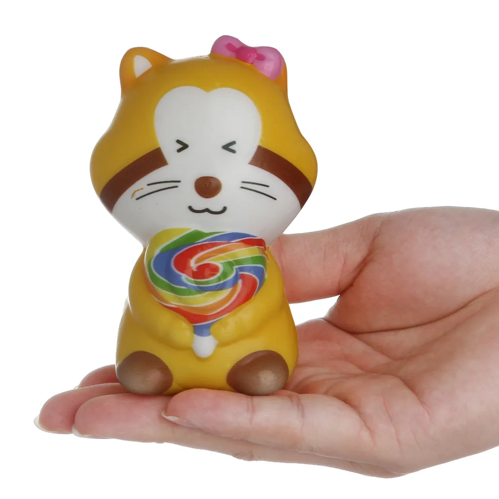 Мягкая игрушка Kawaii милая для кошек медленно восстанавливающая форму