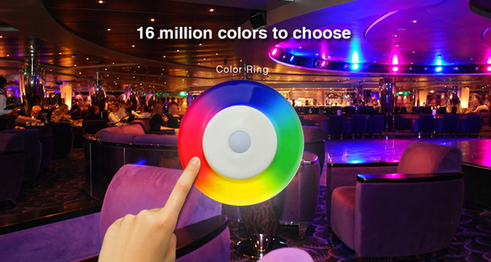 BSOD, со светодиодом дистанционный контроллер RGB Milight FUT098 RF 2,4 ГГц Беспроводной DC3V Батарея Яркость и красочные Сенсорный экран