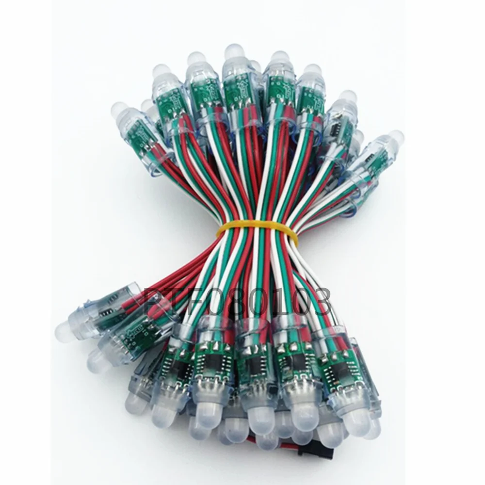 50 шт./Лот 12 мм WS2811 2811 IC RGB светодиодный модуль Водонепроницаемая цепочка DC5V