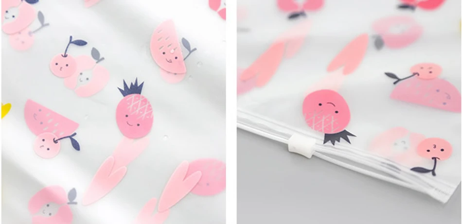 Прозрачная модная косметичка для путешествий Kawaii, водонепроницаемый чехол для макияжа с фруктами, косметичка, косметичка