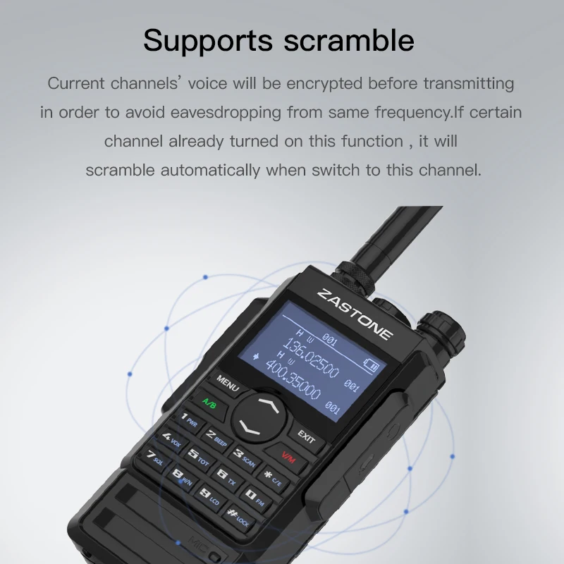 Zastone M7 Zastone 8 Вт портативная рация 136-174 400-480 МГц Двухдиапазонная 250 каналов 2600 мАч батарея hf трансивер ham радио