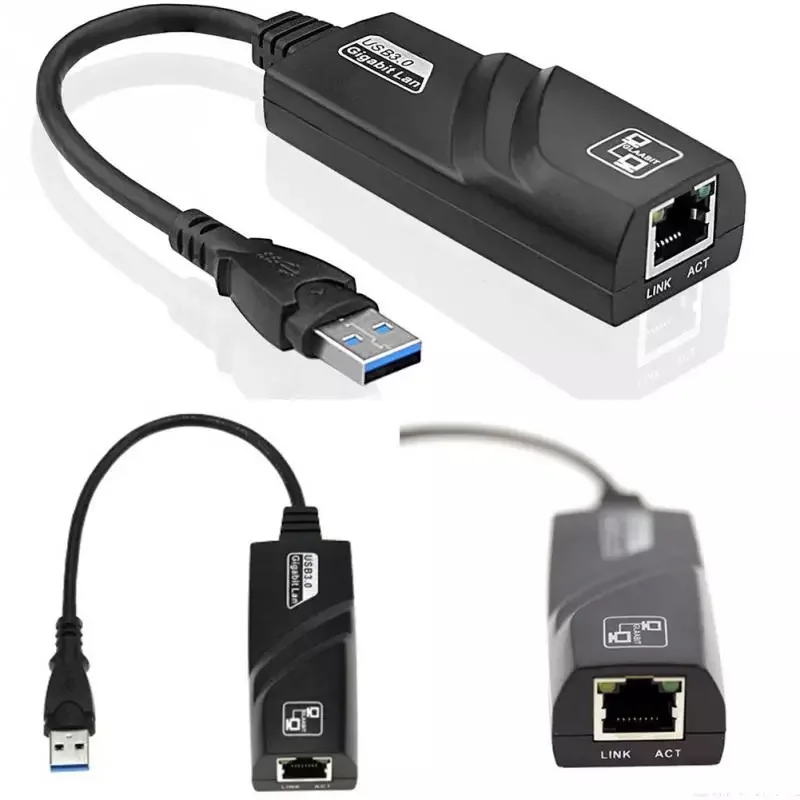 USB 3 0 10/100 Мбит/с Gigabit RJ45 Ethernet LAN сетевая карта адаптер Черный|Кабели передачи