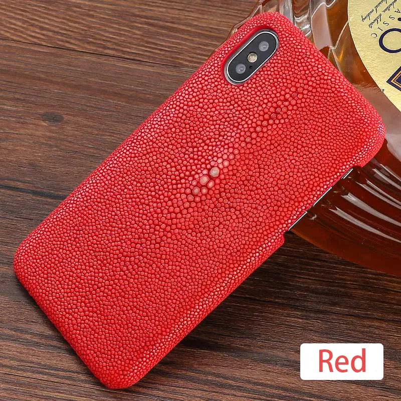 H21 Чехол из натуральной кожи ската для iphone X XR XS Max, Роскошный чехол для iphone 11 11 Pro 7 8 6 Plus 6 S, чехол из рыбьей кожи для фото s - Цвет: H21