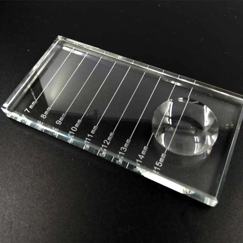 

2-In-1 Professional Crystal Glass Palette Lash Tile Adhesive Glue Ceramic Holder Lash Eyelash Extensions