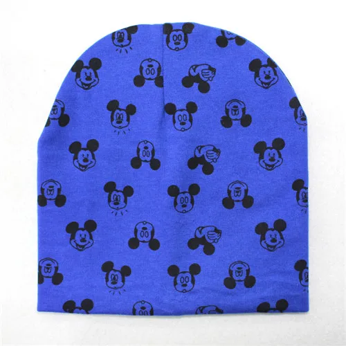 blue mickey Детские шапки; милые детские шапки для маленьких мальчиков и девочек; шапки-унисекс с изображением медведя; 9 цветов; детские шапки - Цвет: blue mickey