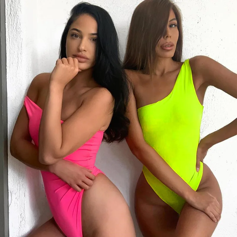 2019 летние женские сексуальные боди femme одежда для тела Флуоресцентный цвет без