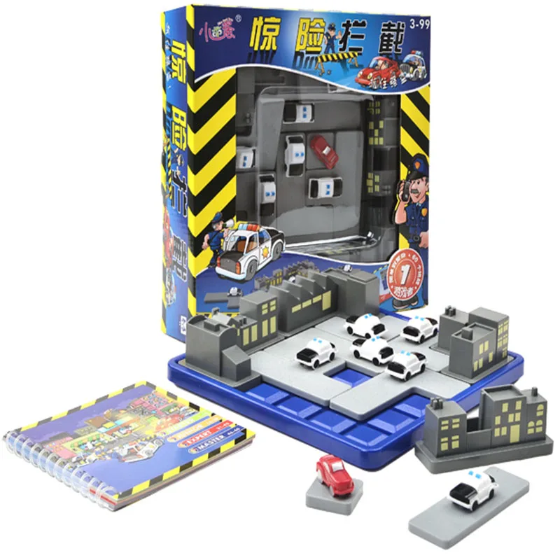 

Детский 60 мин. полицейский и вор игра игрушки/Детские Развивающие головоломки игрушки с 7 автомобилями и 4 зданиями, бесплатная доставка