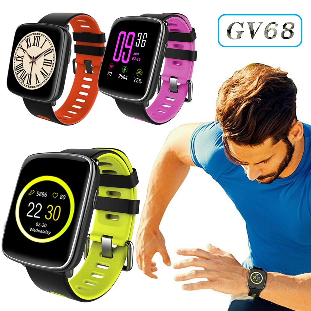 FORCA GV68 Смарт Часы Heart Rate трекер Шагомер Bluetooth Sleep Monitor часы Дисплей IP68