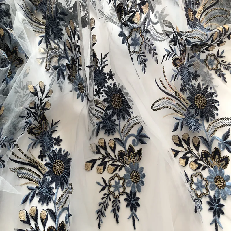 1 пара синих блесток аппликация мотив Вышивка Сделай Сам Рукоделие большой