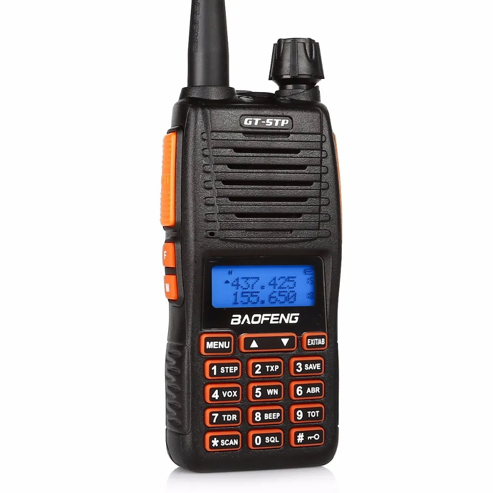 Baofeng GT-5TP Tri-Мощность 1/4/8 Вт Dual Band VHF/UHF 136-174/400-520 МГц двухстороннее радио Ham иди и болтай Walkie Talkie трансивер Dual PTT