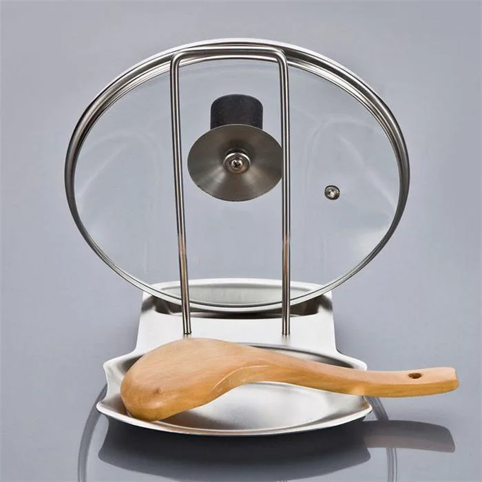 Новый дом хранения кухня из нержавеющей стали кастрюля полка крышка стойка с