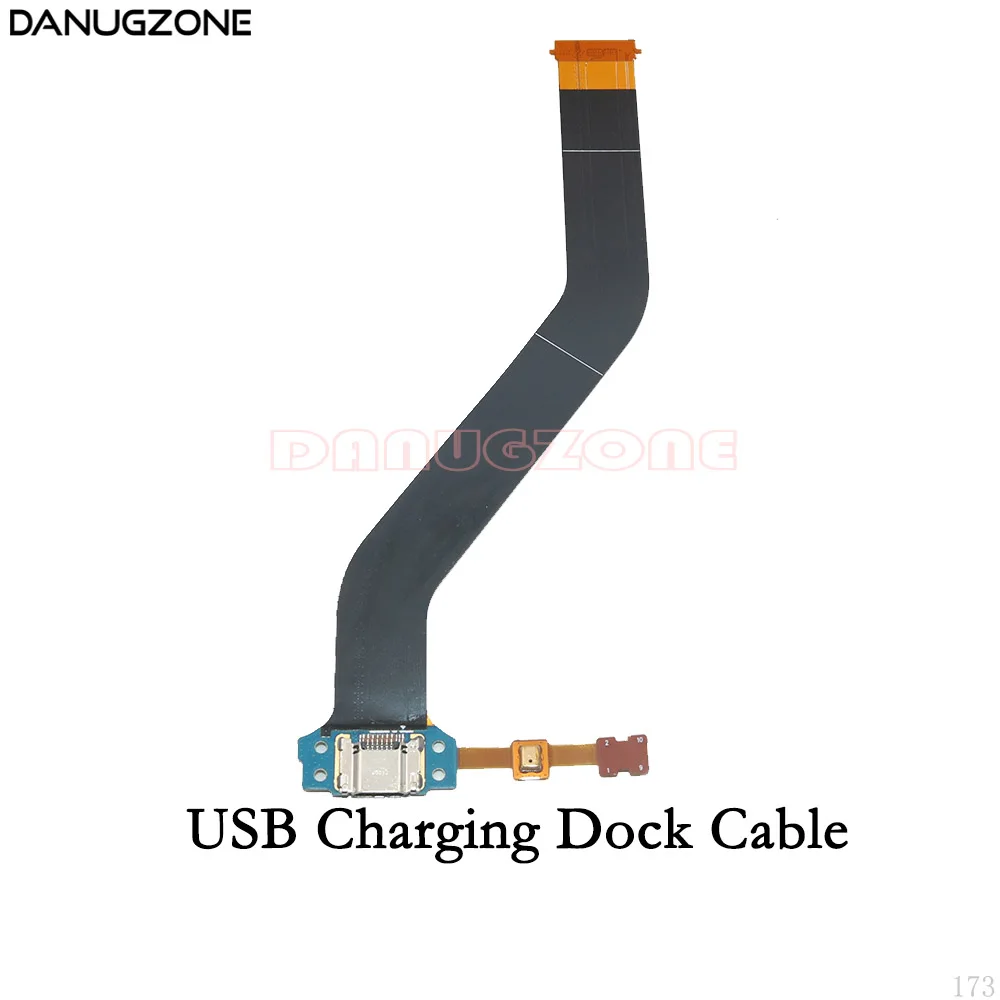 USB Flex Cable Usb порт для зарядки разъем для зарядки Кнопка громкости питания ЖК-дисплей гибкий кабель для samsung Galaxy T530 SM-T530 T531 T535 - Цвет: USB Flex Cable