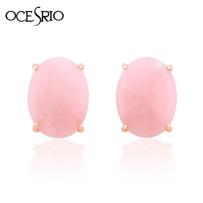 Женские серьги с фиолетовым опалом винтажные гвоздики из розового золота 585