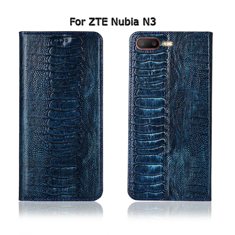 Роскошный чехол книжка со страусиными ножками и подставкой для ZTE Nubia N1 N2 N3 Lite NX541J
