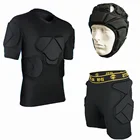 Профессиональные Футбольные Вратарские трикотажные штаны, куртки, спортивные рубашки для шлема, уплотненная Губка из ЭВА, защитный костюм, наколенник, защита от локтей