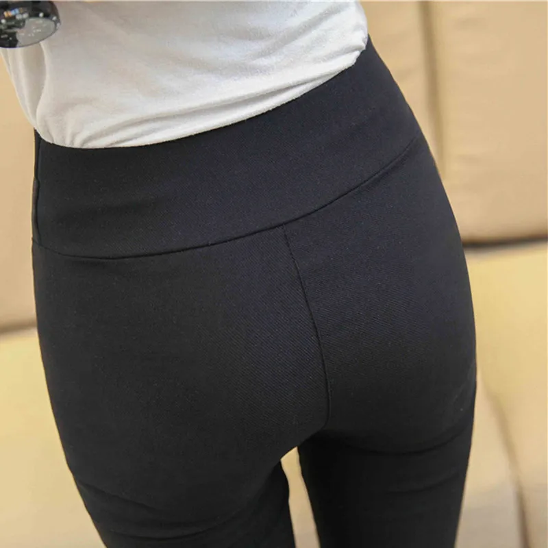 XXL Осень Зима Высокая талия брюки для девочек эластичные уличная одежда большого