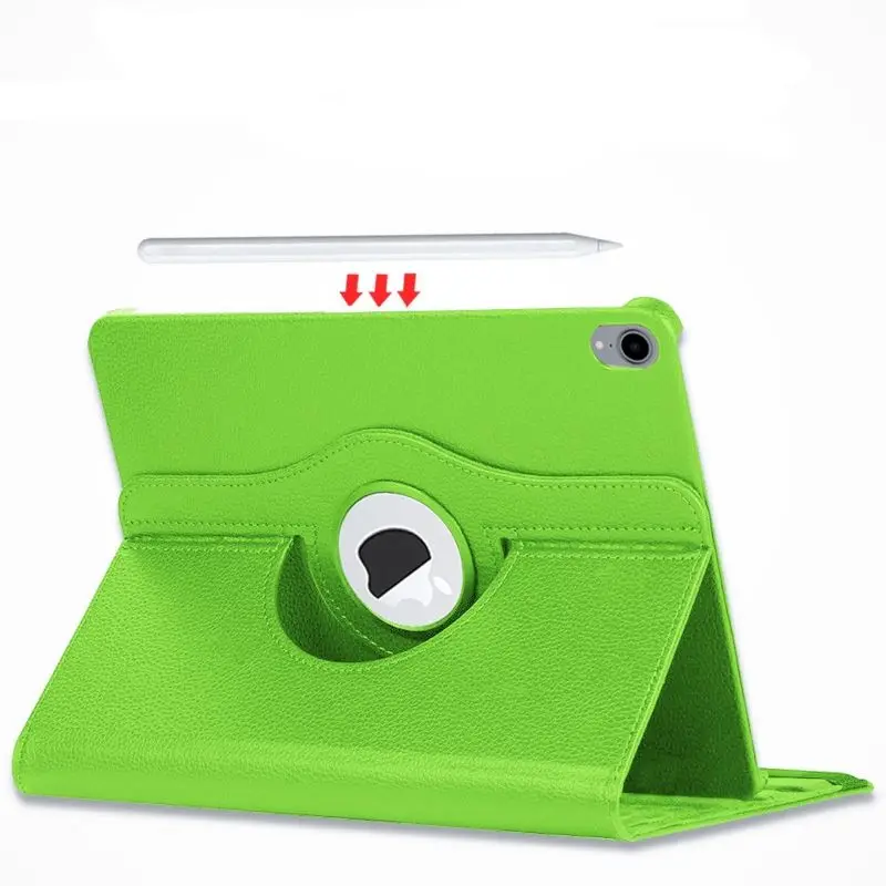 Для iPad Pro 12," 3rd Gen чехол вращающийся на 360 Умный Магнитный чехол из искусственной кожи с Откидывающейся Крышкой Подставка поддержка карандаш Зарядка для Pro12.9 - Цвет: Green