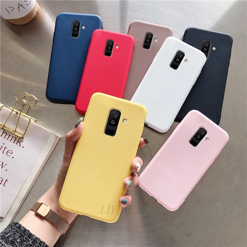 Силиконовый чехол для мобильного телефона ярких цветов для samsung galaxy a8 a6 plus j8 j6 j4 plus j2 core мягкий чехол из ТПУ