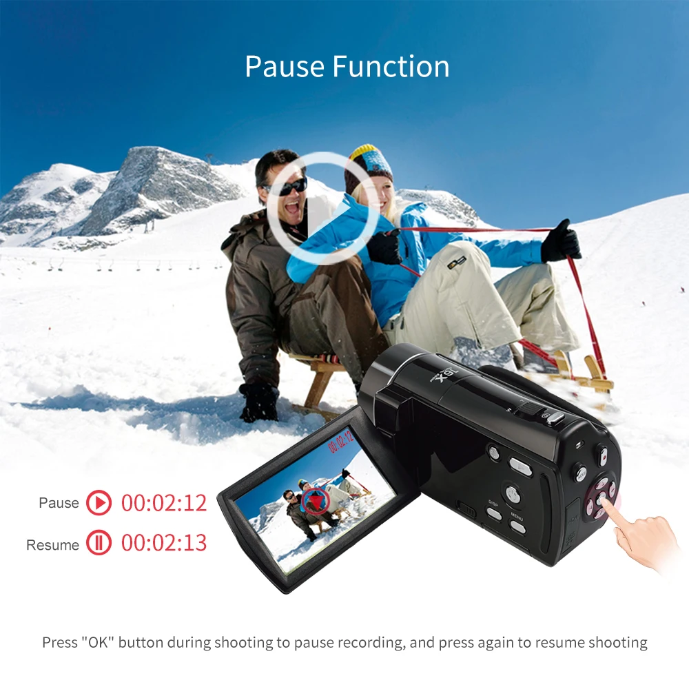 Ordro Digital Video Camera HDV-V7 1080P 30fps FHD Camcorder with Remote Control HDMI Output 3.0 Inches LCD Screen | Электроника