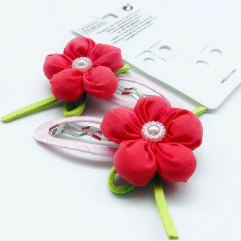 2 шт. заколки для волос с цветами и жемчужинами девочек аксессуары детей