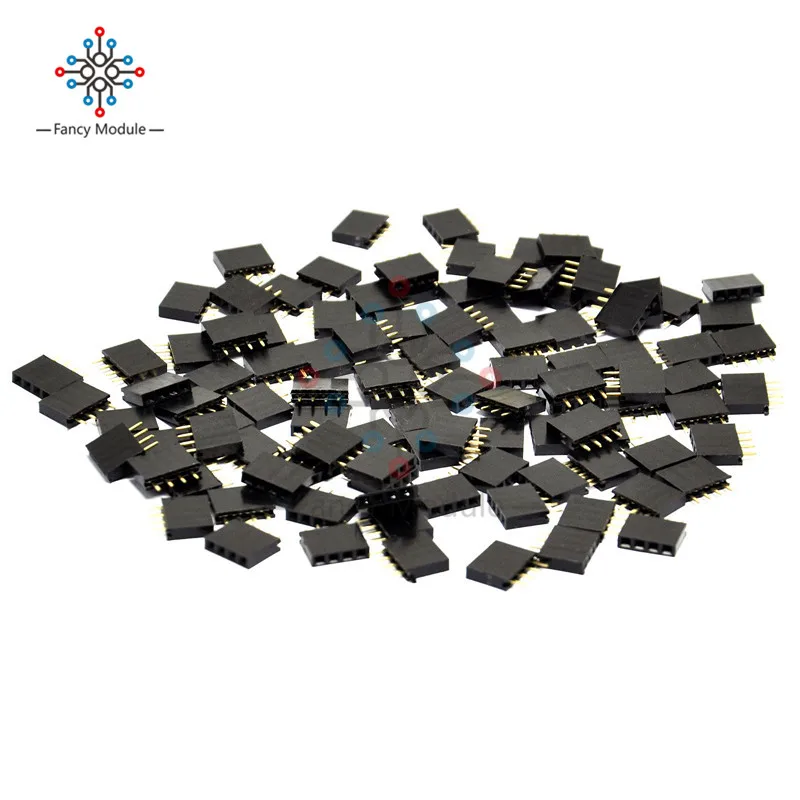 Новый Однорядный коннектор 50 шт. 1x6 1x5 1x4 1x3 1x2 pins 2 54 мм|connector 2.54mm|connector femaleconnector |