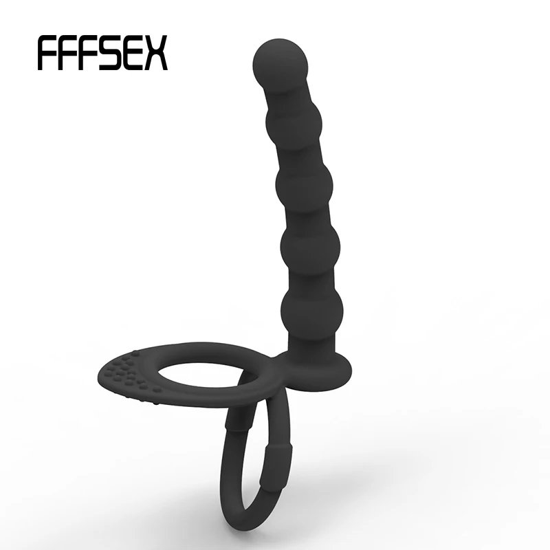 FFFSEX секс игрушка анальные шарики Двойное проникновение ремешок на фаллоимитатор