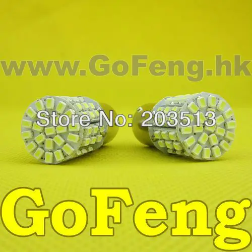 10 шт./лот Автомобильные светодиодные лампы S25 1156 BA15S 64 led SMD 64SMD 3020SMD Поворотные