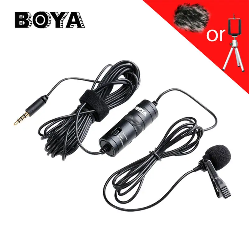 BOYA BY M1 профессиональный микрофон 6 м Lavalier стерео аудио рекордер интервью Клип для