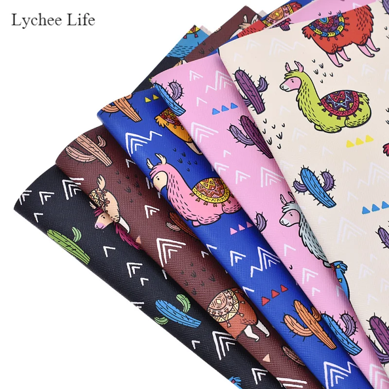 Lychee Life Cute A4 ткань из искусственной кожи с принтом кактуса А4 для рукоделия