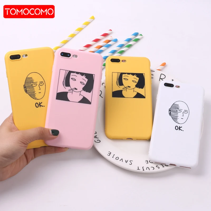 Силиконовый матовый чехол из ТПУ с аниме One Punch Man Girl для iPhone 11 12Pro 6 6S 8 Plus X мягкий 7