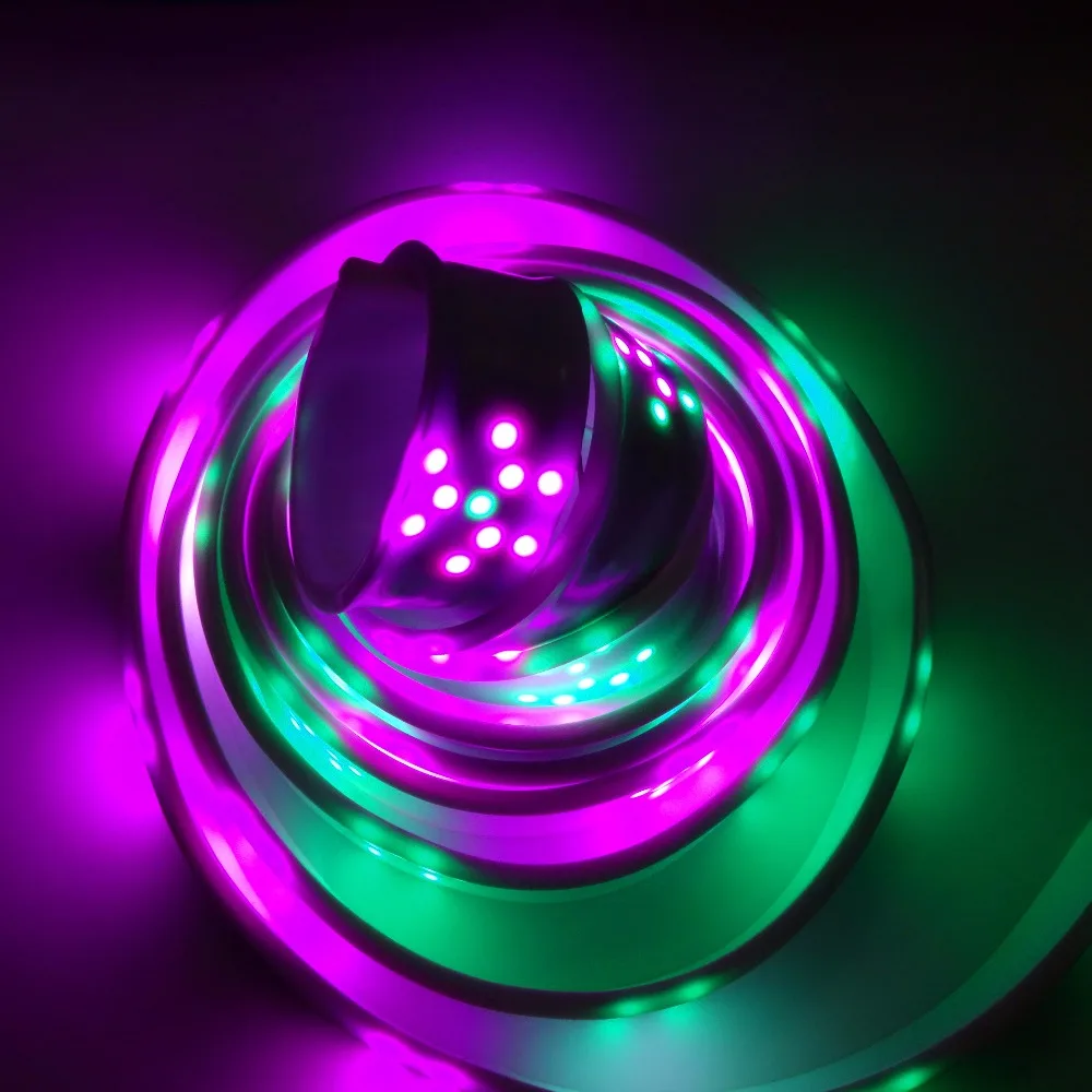 

5m DC24V TM1809 400LEDs (8pixes/m;10leds as one pixel) led digital strip;IP66;waterproof in milky tube