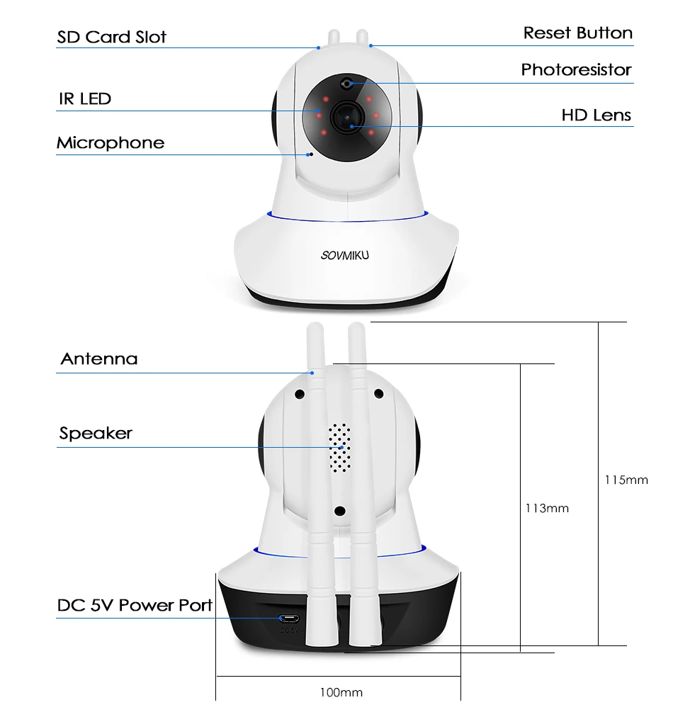 Wifi CCTV 1080P 720P IP камера беспроводная детская монитор Домашняя безопасность инфракрасное ночное видение видео камера с функцией автоматического слежения