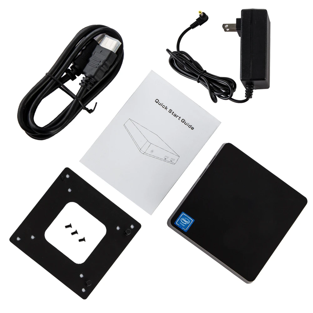 Мини ПК T11 Windows 10 Intel Z8350 Atom 4 Гб ОЗУ 64 ГБ памяти HDMI и VGA поддержка de sortie 2 5 пуса HDD