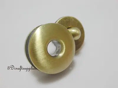Магнитная защелка сумка кнопка кошелек 17 мм анти латунь F52|purse snaps|brass buttonsbrass snap