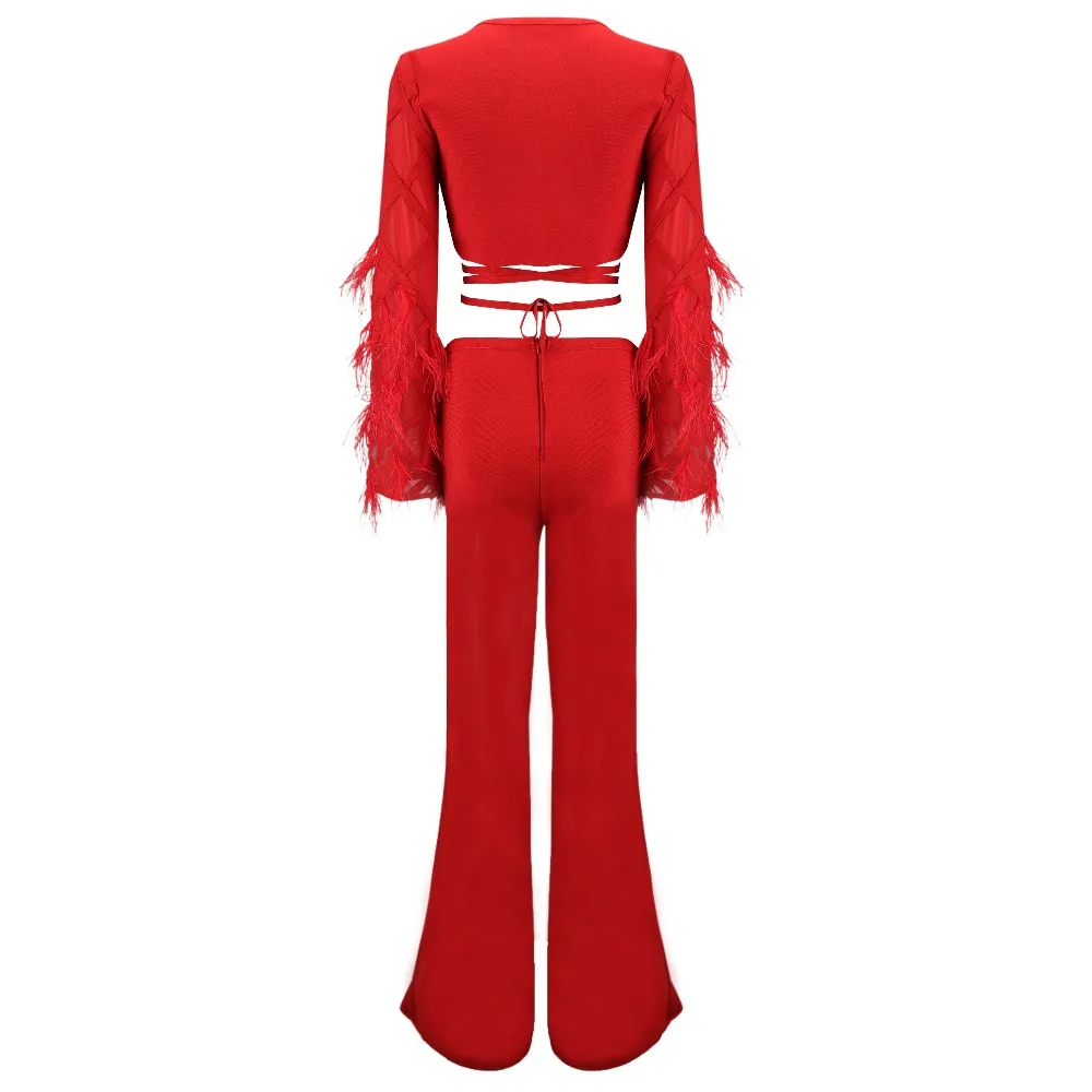 2018 Новое поступление Модные Длинные рукава из двух частей комбинезон Для женщин