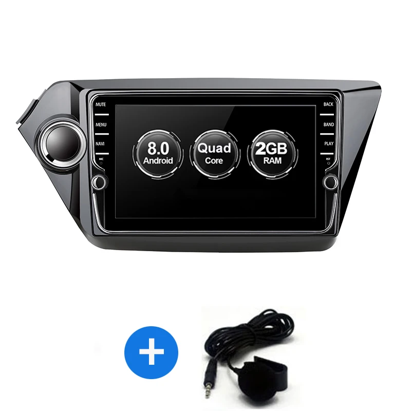 2G RAM 32G ROM MIC Funrover 2 г+ 32 г android 8,0 автомобильный dvd gps плеер для Kia rio k2 2011- автомобильный Радио gps навигация видео Автомобильный мультимедийный плеер rds - Цвет: 2G RAM 32G ROM MIC