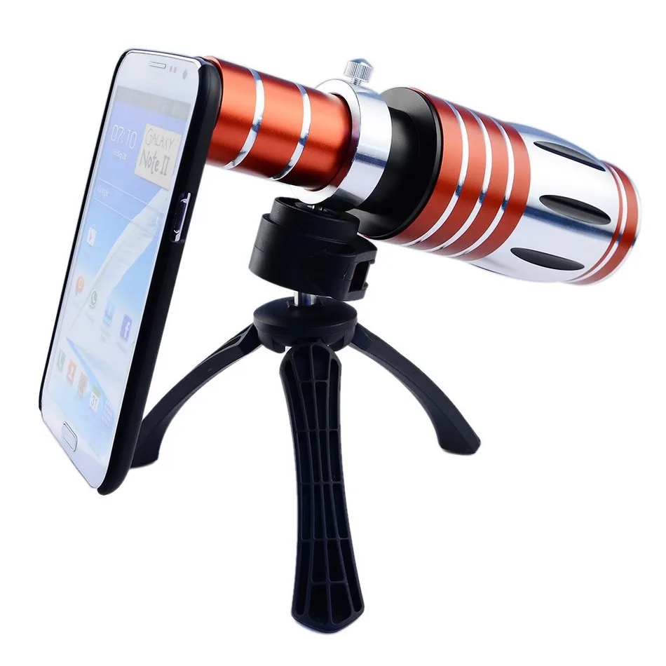 2017 New Mobile Phone Camera Lenses Kit 50X Metal Telescope Telephoto Zoom Lens For iPhone 4 4s 5 5s 6 6s 7 Plus Cases+ Tripod | Мобильные