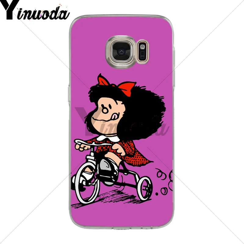 Чехол Yinuoda Mafalda для samsung galaxy s9 plus s7 edge s6 s5 s8 | Мобильные телефоны и аксессуары