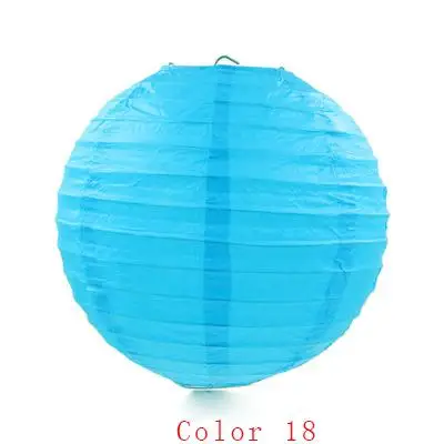 1 шт. Круглый DIY lampion белый подвесной фонарь шар вечерние принадлежности бумажный фонарь ткань Свадебные украшения - Цвет: Color 18